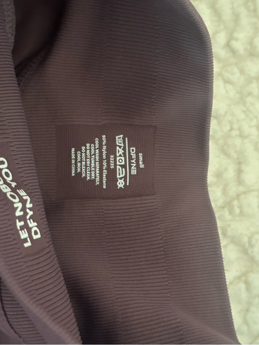 DFYNE Impact Bandeau, Bike Shorts, & Leggings Set in Small, Shade: Grape - Picture 7 of 15